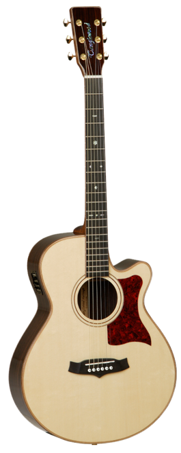 Guitarra Acústica Tanglewood Super Folk Con Cutaway Tw45rvse Serie Heritage