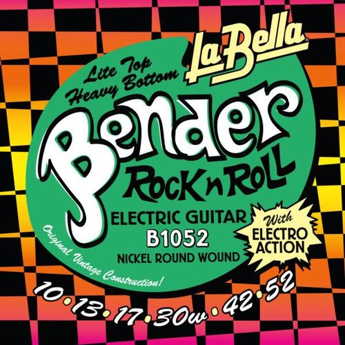 Juego de Cuerdas para Guitarra Electrica La Bella Super Bender Lthb 10-52