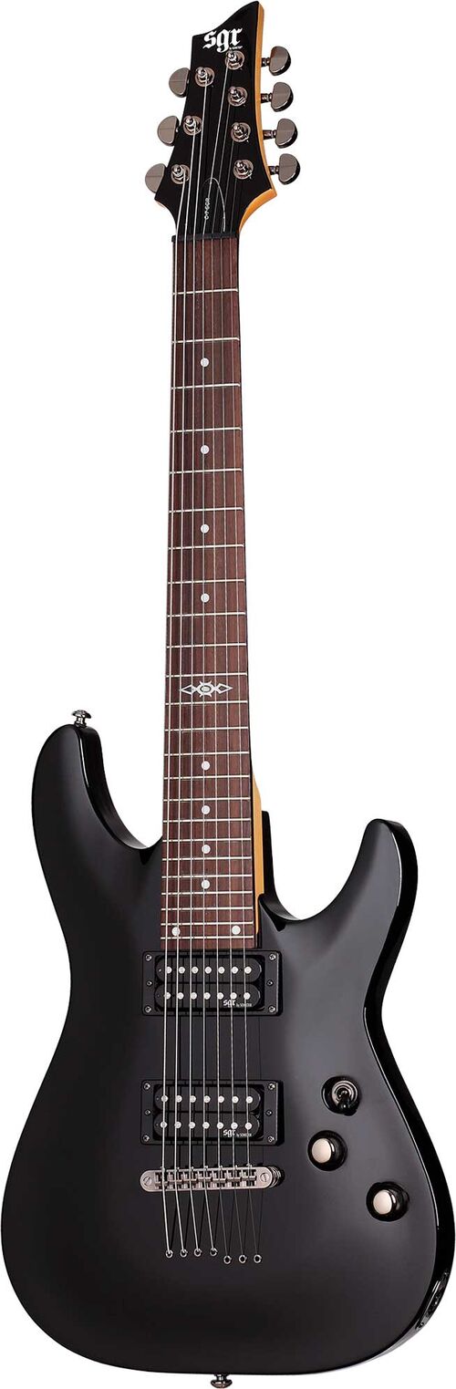 Guitarra Elctrica De +7 Cuerdas Sgr C-7 Msbk Schecter