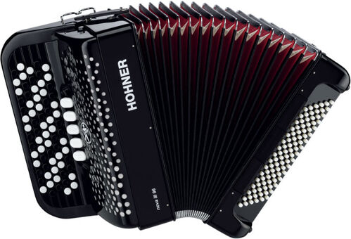 Hohner Acordeon de Botones Cromatico Nova Iii 96 Negro