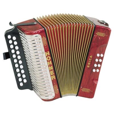 Hohner Acordeon de Botones Diatonico Erica Gc Rojo