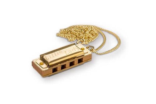 Hohner Armnica Diatnica Little Lady Gold Plated With Necklace