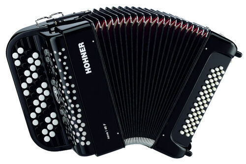 Hohner Acordeon de Botones Cromatico Nova I 49 F Negro C-System