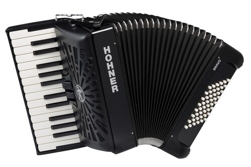 Hohner Acordeon de Piano Cromatico Bravo Ii 48 Negro A16522 Silentkey