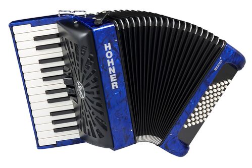 Hohner Acordeon de Piano Cromatico Bravo Ii 48 Azul A16542 Silentkey