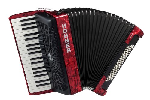 Hohner Acordeon de Piano Cromatico Bravo Iii 80 Rojo A16432 Silentkey