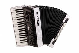 Hohner Acordeon de Piano Cromatico Bravo Iii 96 Blanco A16712 Silentkey