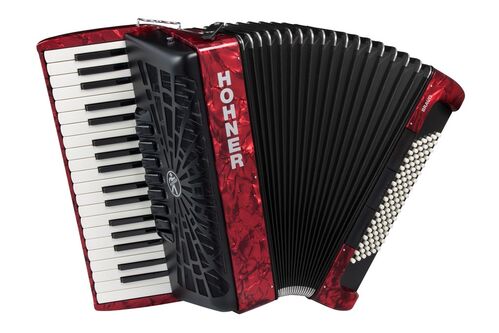 Hohner Acordeon de Piano Cromatico Bravo Iii 96 Rojo A16732 Silentkey