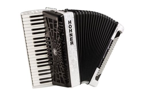 Hohner Acordeon de Piano Cromatico Bravo Iii 120 Blanco A16812 Silentkey