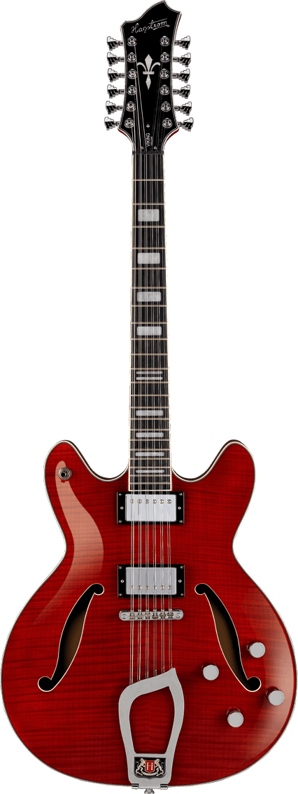Hagstrom Guitarra de Cuerpo Semi-Hueco Viking Dlx 12 Wct