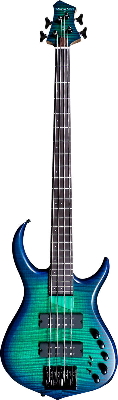 Marcus Miller Bajo sin Trastes M7 Alder-4 Fretless (2nd Gen) Tbl Trans Blue