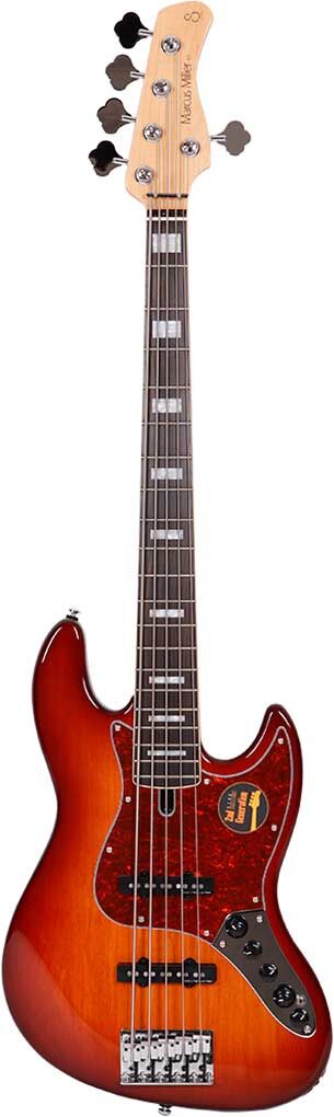 Marcus Miller Bajo de 5 Cuerdas V7 Alder-5 (2nd Gen) Ts Tobacco Sunburst