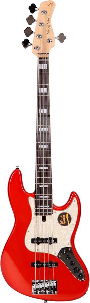 Marcus Miller Bajo de 5 Cuerdas V7 Alder-5 (2nd Gen) Bmr Metallic Red