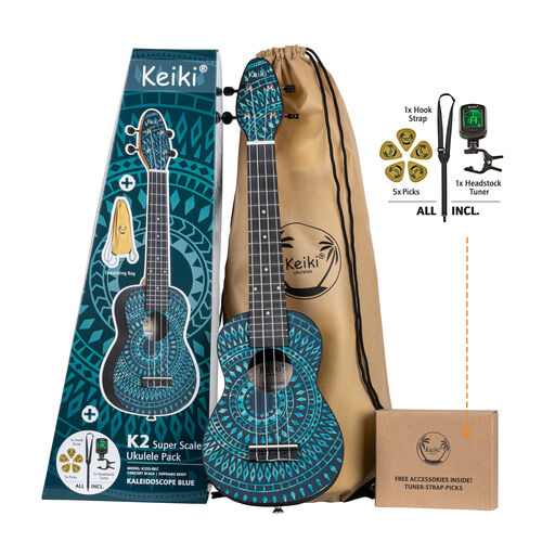 Keiki Ukelele Electrificado Soprano K2ss-Bkc