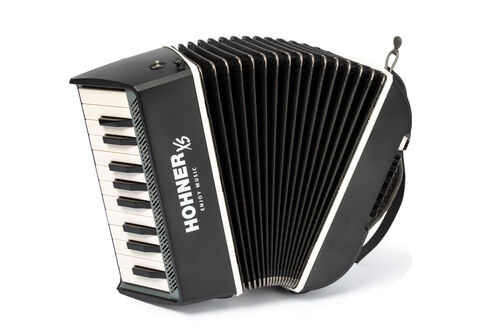 Acordeon de Piano Cromatico Xs Adult Grey/White W. Gigbag Hohner