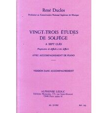 Vingt-Trois Etudes de Solfege