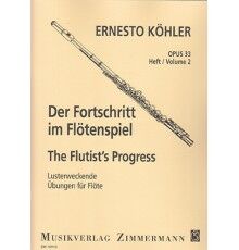 Kohler Der Fortschritt Im Flötenspiel Opus 33 He Didáctica Musikverlag Zimmermann ISMN 9790010109107