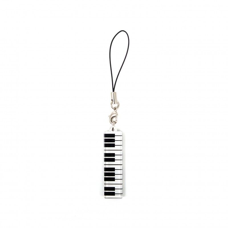 Colgante teclado de piano negro metacrilato para el mvil