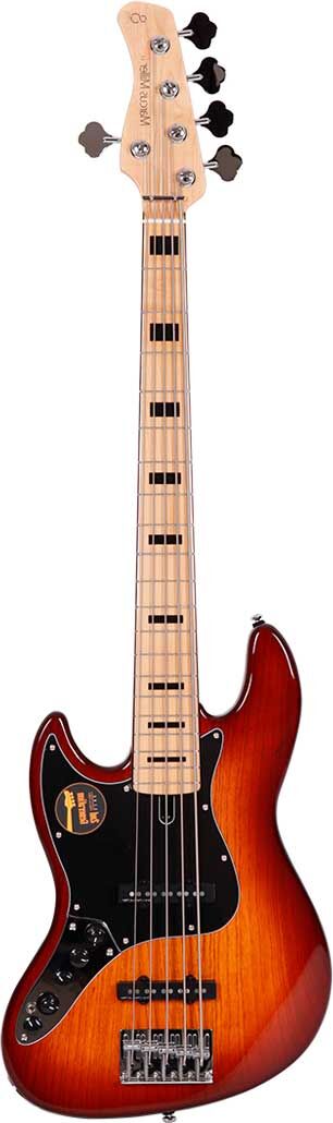 Marcus Miller Bajo para Zurdos V7 Vintage Swamp Ash-5 Lefthand (2nd Gen) Ts Tobacco Sunburst