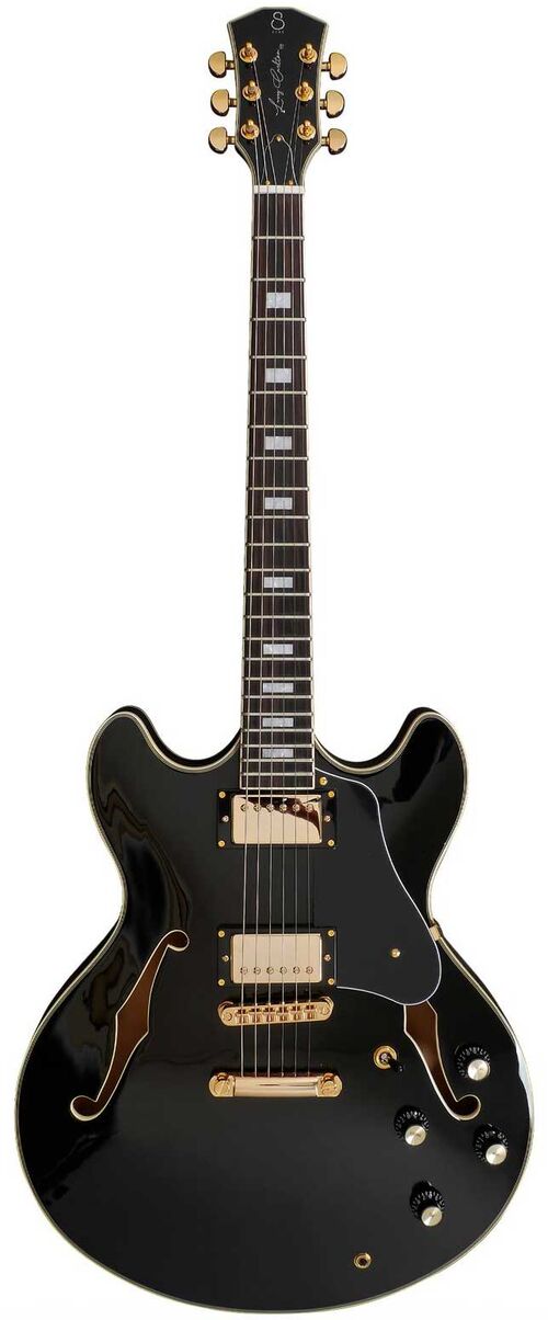Sire Guitars Guitarra de Cuerpo Semi-Hueco H7 Blk Black