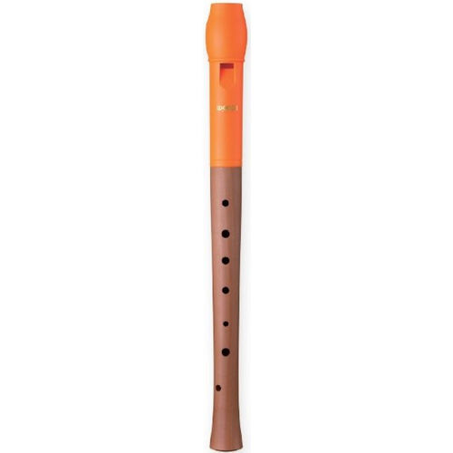 Flauta Dulce Soprano Digitacin Alemana Smart WRS-4338G-OG Mixta Naranja