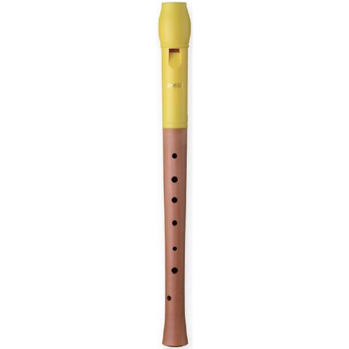Flauta Dulce Soprano Digitación Alemana Smart WRS-4338G-YE Mixta Amarilla