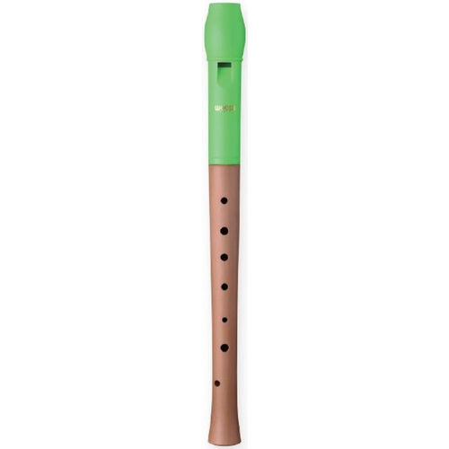 Flauta Dulce Soprano Digitacin Alemana Smart WRS-4338G-GR Mixta Verde