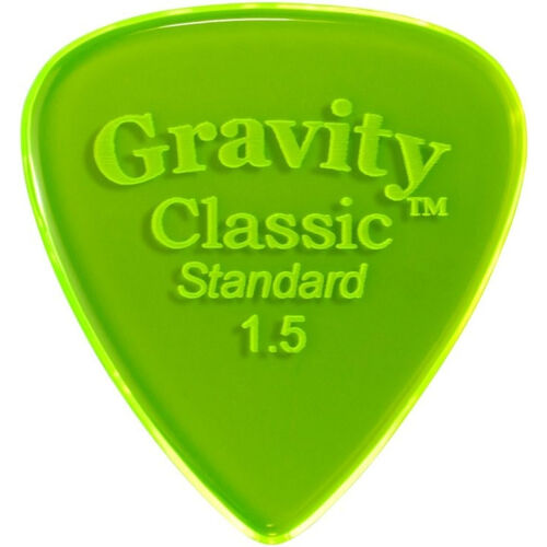 Púa Gravity Classic Standard 1,5mm Polished Verde GCLS15P