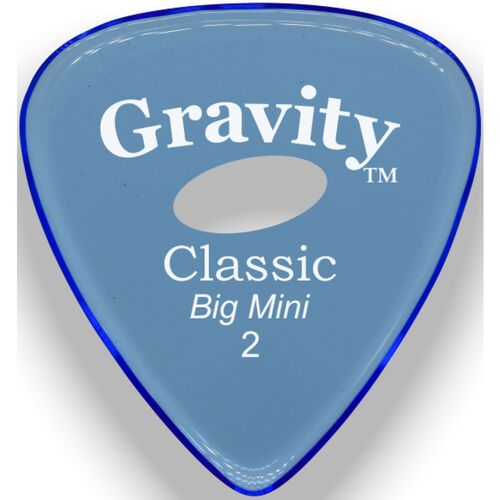 Púa Gravity Classic Big Mini 2,0mm Polished Elipse Azul GCLB2PE