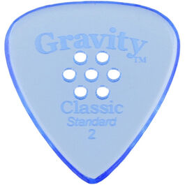 Púa Gravity Classic Standard 2,0mm Polished Multi-Hole Azul GCLS2PM