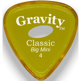 Púa Gravity Classic Big Mini 4,0mm Polished Elipse Amarilla GCLB4PE