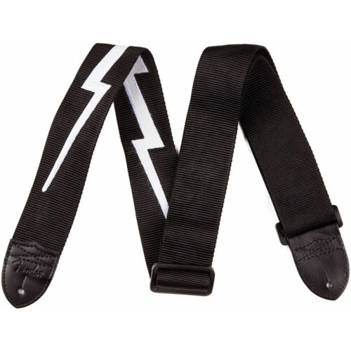 Correa Fender 0613-106 Lightning Bolt Nylon Negra 2