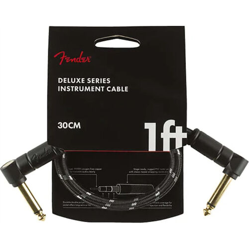 Cable Jack Acodado Fender 0820-095 Fender Deluxe Series Negro 30cm