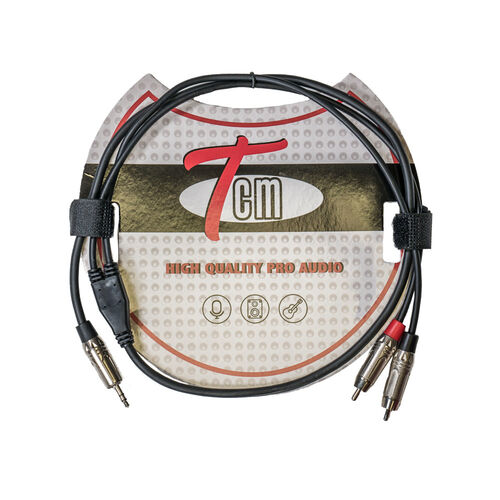 Cable Mini Jack Stereo-2 RCA TCM  TMJS-1 1Metro