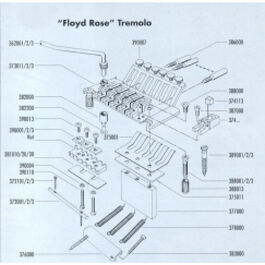 Recambios Floyd Rose Schaller Tornillo Barra Cuerdas Dorado 20200500