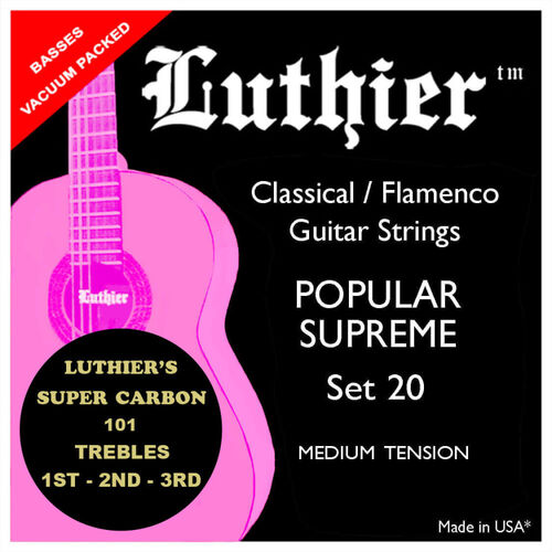Juego Cuerdas Luthier 20 Sper Carbn Guitarra Clsica LU-20SC