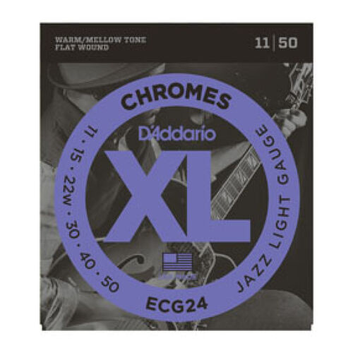 Juego D'Addario Eléctrica Entorchado Plano ECG-24 (11-50)