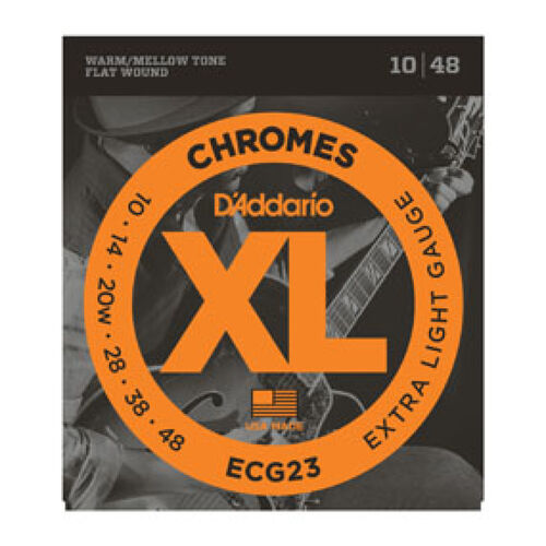 Juego D'Addario Eléctrica Entorchado Plano ECG-23 (10-48)