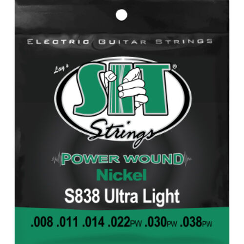 Juego Cuerdas Guitarra Elctrica SIT Powerwound S838 008-038