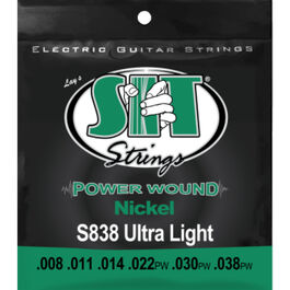 Juego Cuerdas Guitarra Eléctrica SIT Powerwound S838 008-038