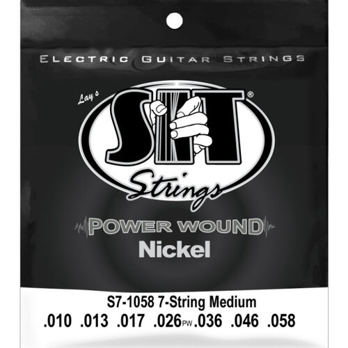 Juego 7 Cuerdas Guitarra Elctrica SIT Powerwound S71058 010-058
