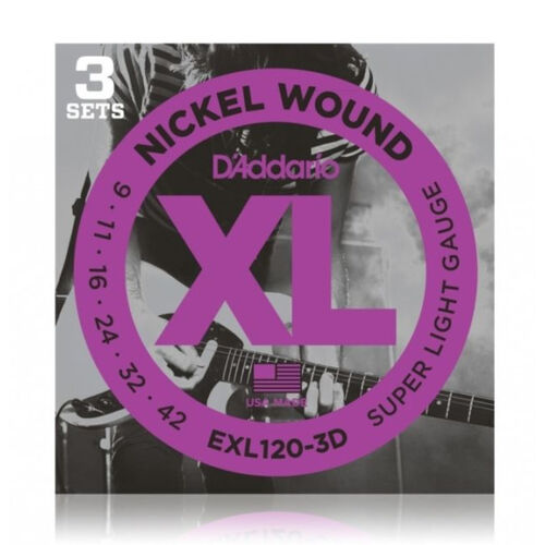 Juego D'Addario Elctrica EXL-120-3D (009-042)