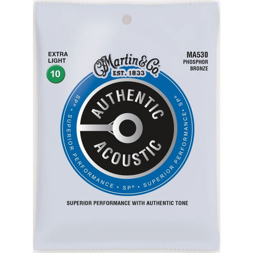 Juego Cuerdas Martin Acústica Phosphor Bronce 92/8 MA-530 (010-047)