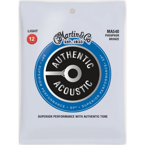 Juego Cuerdas Martin Acústica Phosphor Bronce 92/8 MA-540 (012-054)