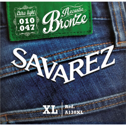 Juego Cuerdas Guitarra Acústica Savarez A130XL Bronce 010-047