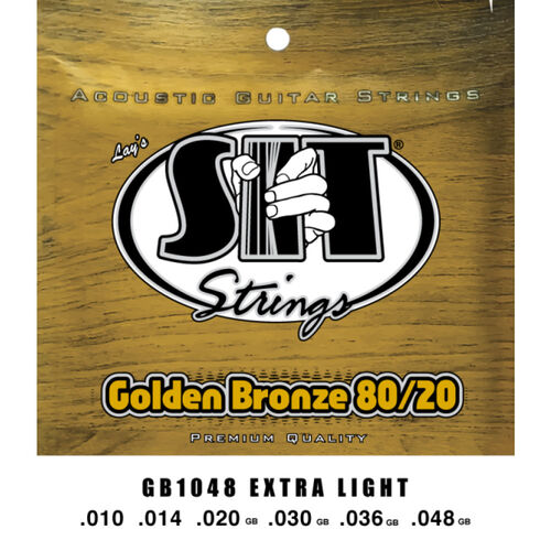 Juego Cuerdas Guitarra Acústica SIT Golden Bronze GB1048 010-048