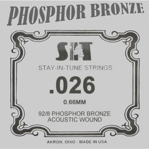 Cuerda Guitarra Acstica Phosphor Bronze SIT ,026B