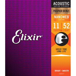 Juego Cuerdas Acústica Elixir Phosphor Nanoweb 16027 (11-52)