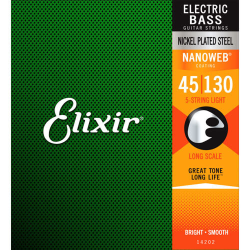 Juego Elixir Bajo 5 Cuerdas 14202 (45-130)