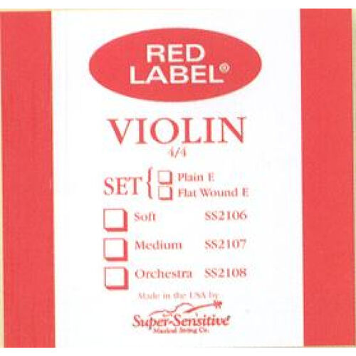 Cuerda 1ª Violín Super-Sensitive Red Label 211 4/4